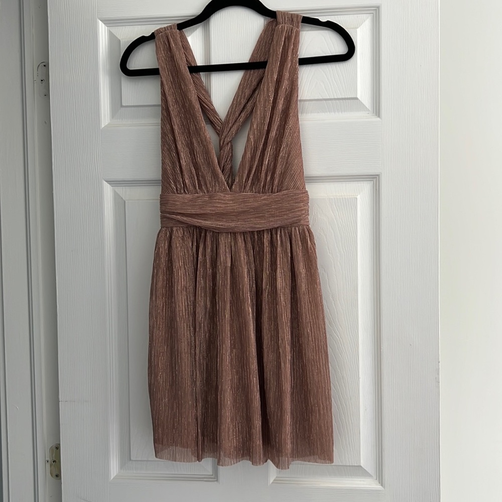 BNWT Lulu’s Rose Gold Dress